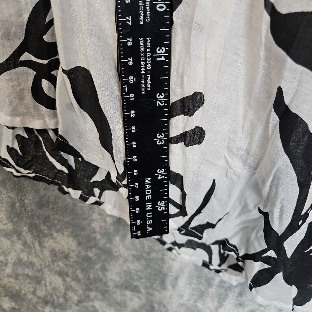 Cato Women's Skirt Pullon Black White asymetrical hem XL elastic waist lined - Picture 4 of 12